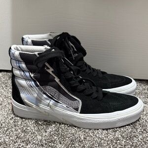 Vans Black and White Graphic High-Tops